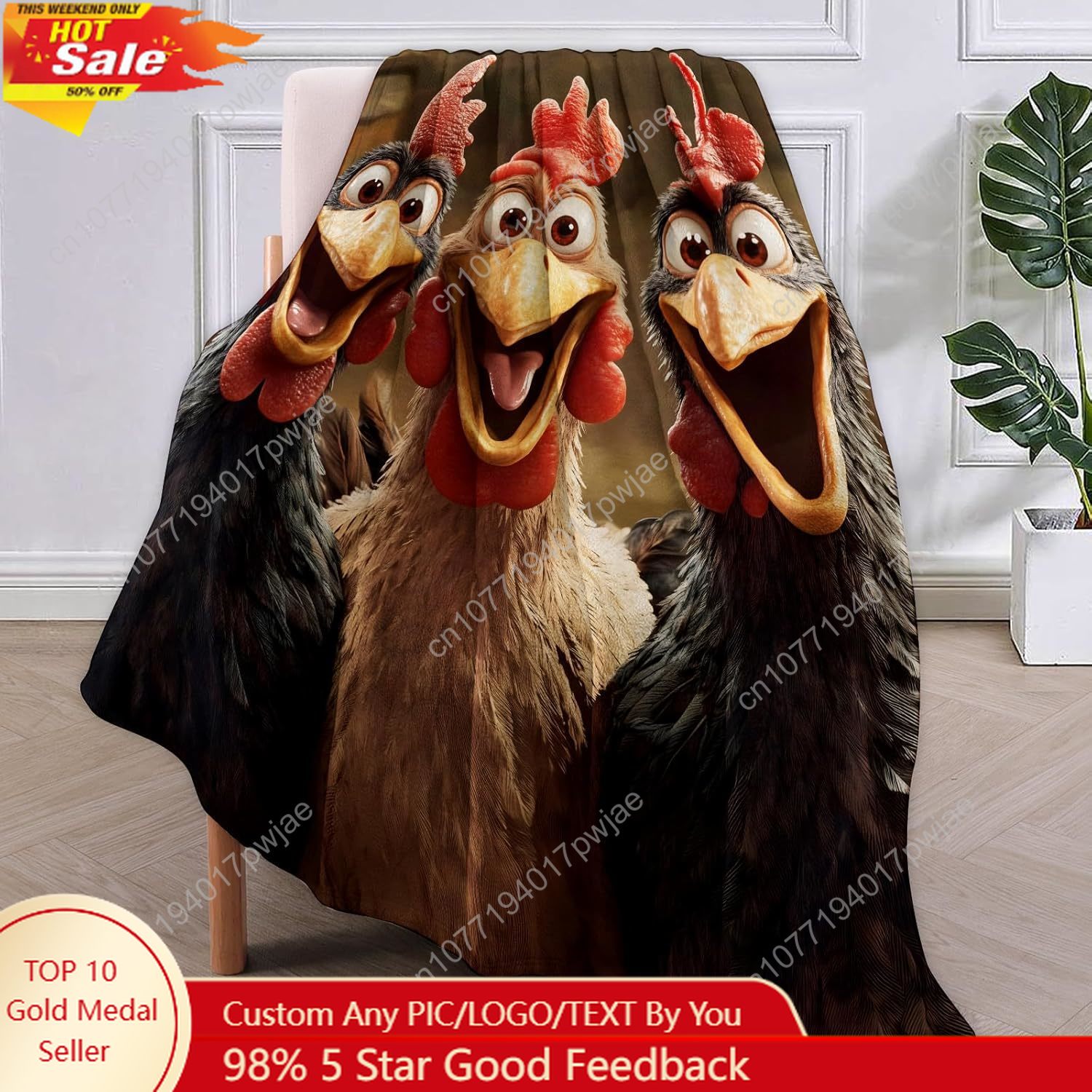Home Textiles Towel - Одеяло с цыплятами, подарки для женщин,
