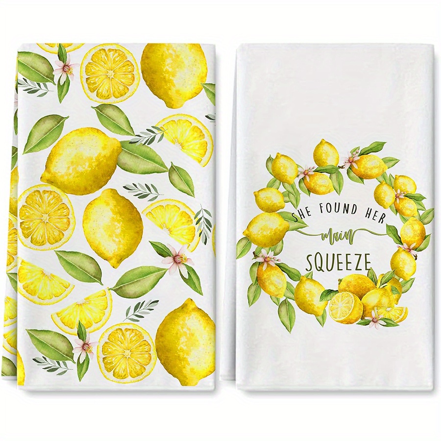 Home Textiles Towel - 2 шт., кухонные полотенца с лимонным