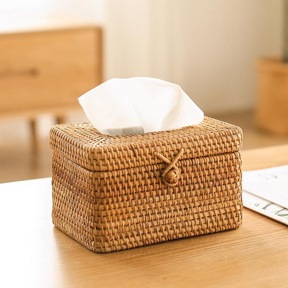 Home Textiles Towel - Ротанговая коробка для салфеток, домашний декор,