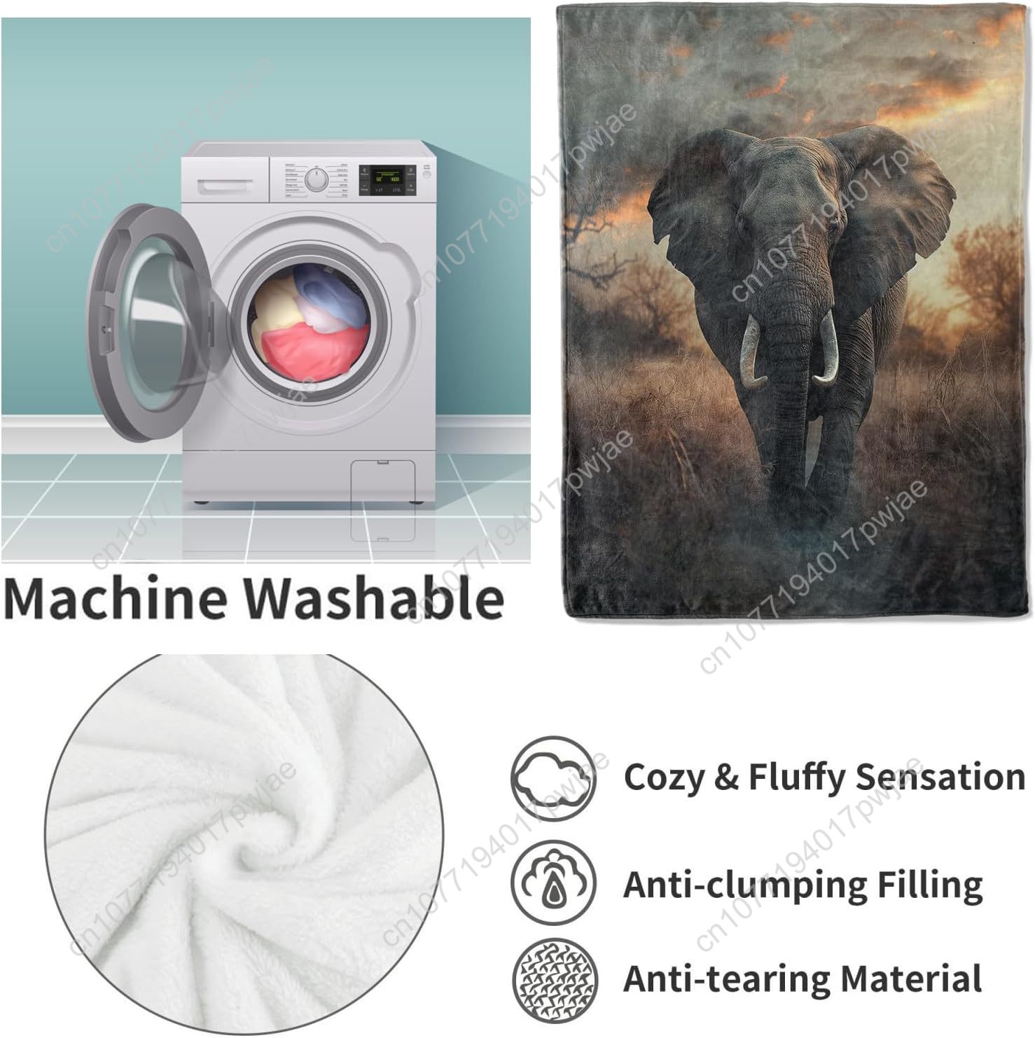 Флисовое одеяло со слоном, реа – обзор и цена Home Textiles Towel