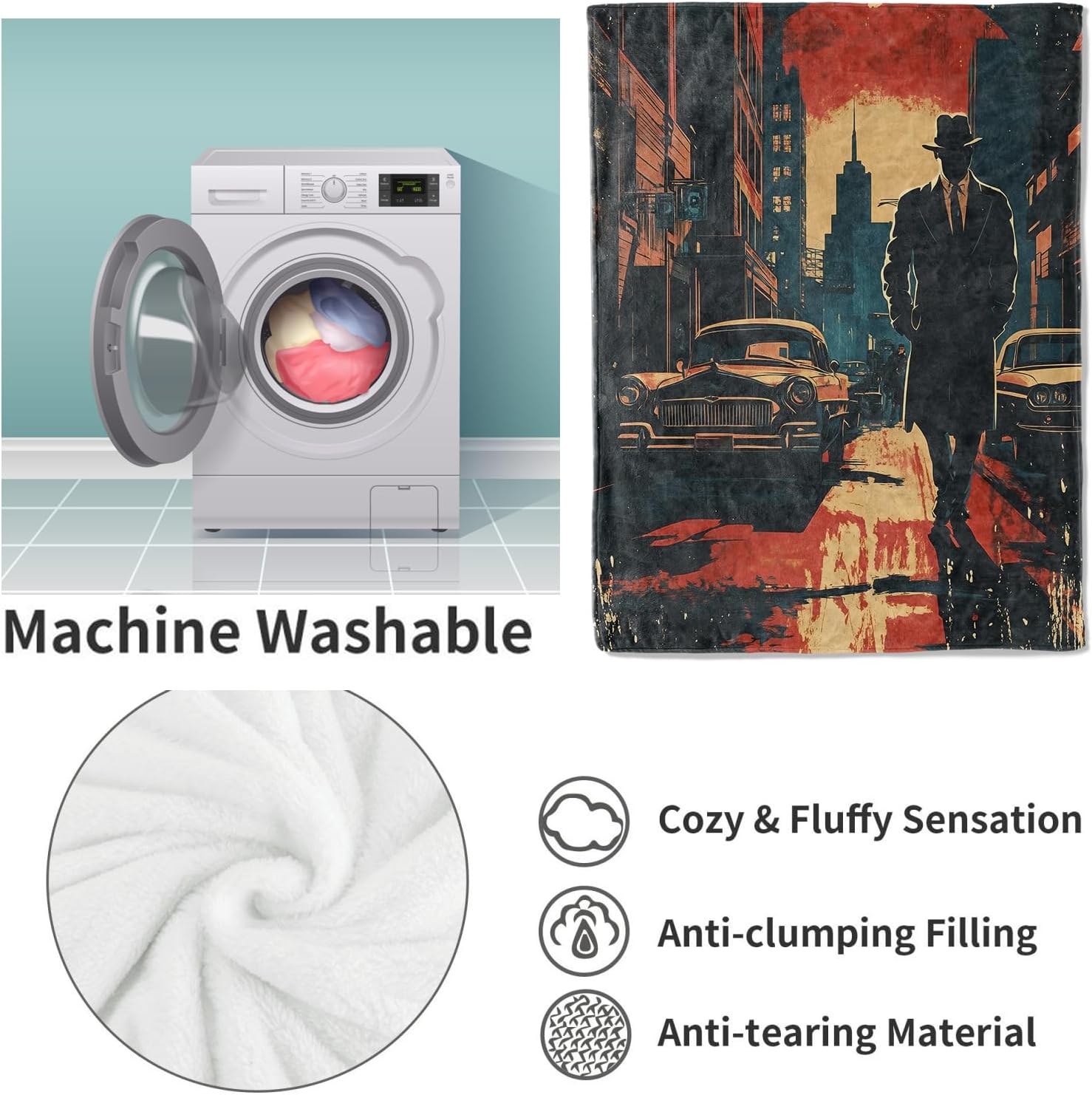 Одеяло Noir Detective, подарки – обзор и цена Home Textiles Towel